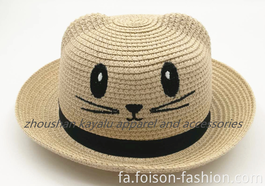 فروش داغ بچه ها حیوان جدید با کلاه حصیری کلاه ساحلی1 Hot Sell Kids New Animal With A Straw Hat Beach Hat1